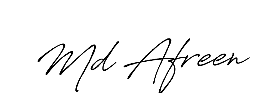 Also we have Md Afreen name is the best signature style. Create professional handwritten signature collection using Antro_Vectra_Bolder autograph style. Md Afreen signature style 7 images and pictures png