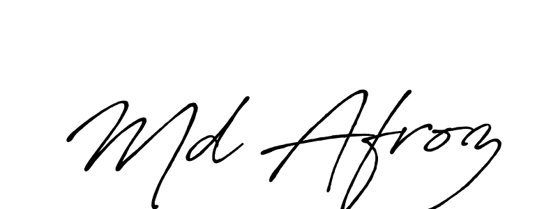 The best way (Antro_Vectra_Bolder) to make a short signature is to pick only two or three words in your name. The name Md Afroz include a total of six letters. For converting this name. Md Afroz signature style 7 images and pictures png