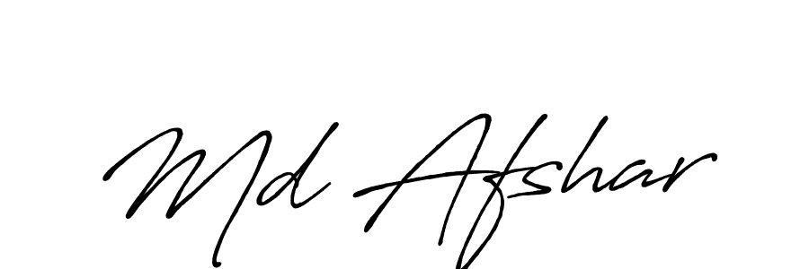 Md Afshar stylish signature style. Best Handwritten Sign (Antro_Vectra_Bolder) for my name. Handwritten Signature Collection Ideas for my name Md Afshar. Md Afshar signature style 7 images and pictures png