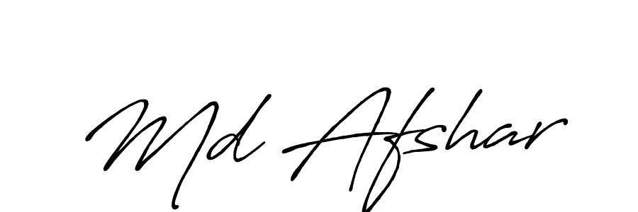 Create a beautiful signature design for name Md Afshar. With this signature (Antro_Vectra_Bolder) fonts, you can make a handwritten signature for free. Md Afshar signature style 7 images and pictures png
