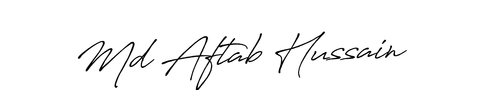 Make a beautiful signature design for name Md Aftab Hussain. With this signature (Antro_Vectra_Bolder) style, you can create a handwritten signature for free. Md Aftab Hussain signature style 7 images and pictures png