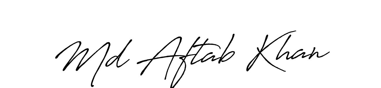 How to make Md Aftab Khan signature? Antro_Vectra_Bolder is a professional autograph style. Create handwritten signature for Md Aftab Khan name. Md Aftab Khan signature style 7 images and pictures png