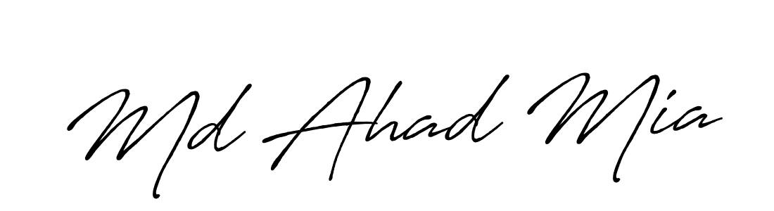 The best way (Antro_Vectra_Bolder) to make a short signature is to pick only two or three words in your name. The name Md Ahad Mia include a total of six letters. For converting this name. Md Ahad Mia signature style 7 images and pictures png