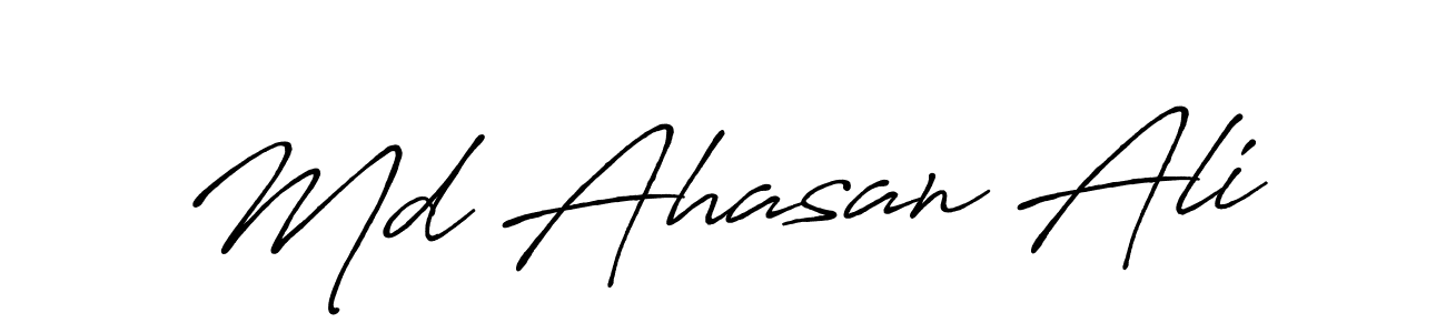 Also we have Md Ahasan Ali name is the best signature style. Create professional handwritten signature collection using Antro_Vectra_Bolder autograph style. Md Ahasan Ali signature style 7 images and pictures png