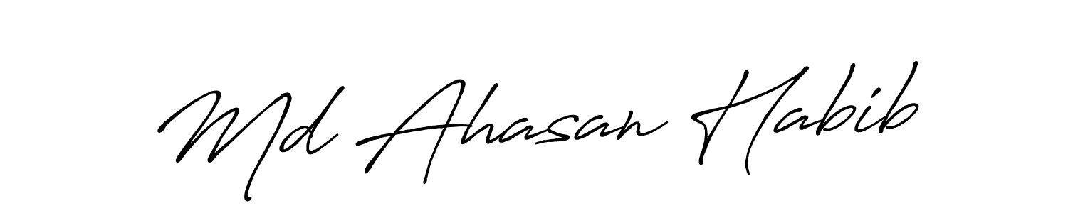 It looks lik you need a new signature style for name Md Ahasan Habib. Design unique handwritten (Antro_Vectra_Bolder) signature with our free signature maker in just a few clicks. Md Ahasan Habib signature style 7 images and pictures png