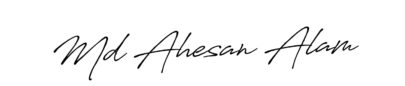 Create a beautiful signature design for name Md Ahesan Alam. With this signature (Antro_Vectra_Bolder) fonts, you can make a handwritten signature for free. Md Ahesan Alam signature style 7 images and pictures png