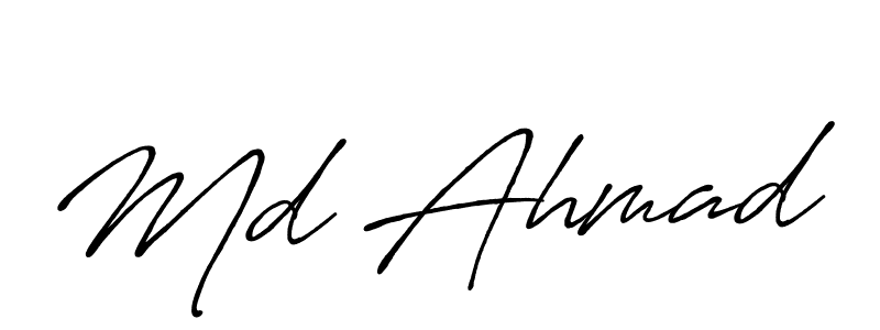 Design your own signature with our free online signature maker. With this signature software, you can create a handwritten (Antro_Vectra_Bolder) signature for name Md Ahmad. Md Ahmad signature style 7 images and pictures png