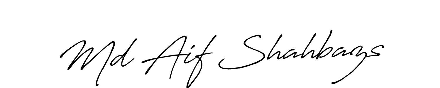 Md Aif Shahbazs stylish signature style. Best Handwritten Sign (Antro_Vectra_Bolder) for my name. Handwritten Signature Collection Ideas for my name Md Aif Shahbazs. Md Aif Shahbazs signature style 7 images and pictures png