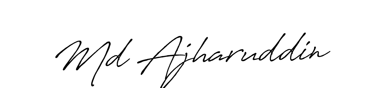 Md Ajharuddin stylish signature style. Best Handwritten Sign (Antro_Vectra_Bolder) for my name. Handwritten Signature Collection Ideas for my name Md Ajharuddin. Md Ajharuddin signature style 7 images and pictures png