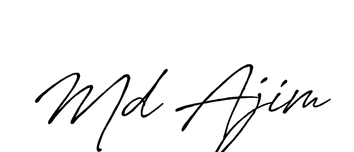 Make a beautiful signature design for name Md Ajim. With this signature (Antro_Vectra_Bolder) style, you can create a handwritten signature for free. Md Ajim signature style 7 images and pictures png