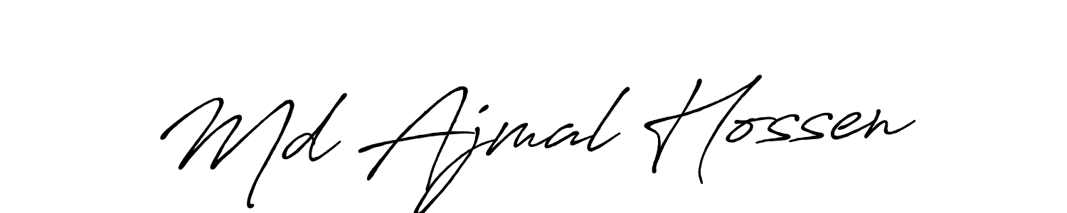 It looks lik you need a new signature style for name Md Ajmal Hossen. Design unique handwritten (Antro_Vectra_Bolder) signature with our free signature maker in just a few clicks. Md Ajmal Hossen signature style 7 images and pictures png