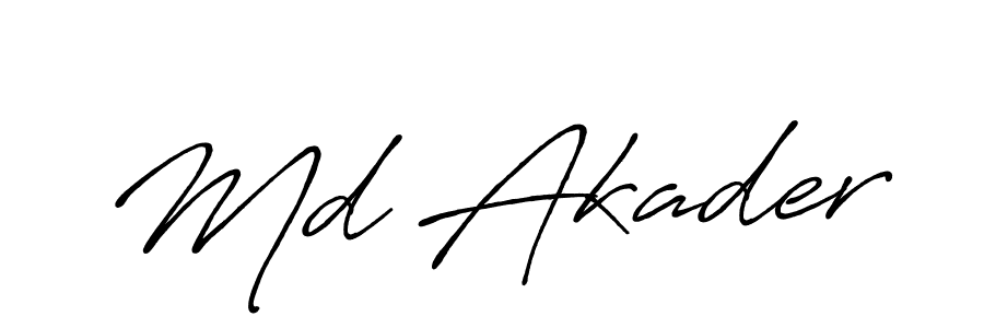 Md Akader stylish signature style. Best Handwritten Sign (Antro_Vectra_Bolder) for my name. Handwritten Signature Collection Ideas for my name Md Akader. Md Akader signature style 7 images and pictures png