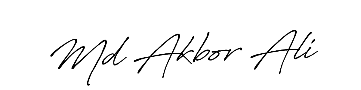 Design your own signature with our free online signature maker. With this signature software, you can create a handwritten (Antro_Vectra_Bolder) signature for name Md Akbor Ali. Md Akbor Ali signature style 7 images and pictures png