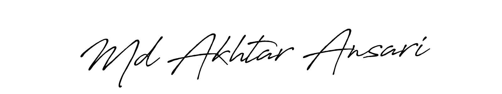 It looks lik you need a new signature style for name Md Akhtar Ansari. Design unique handwritten (Antro_Vectra_Bolder) signature with our free signature maker in just a few clicks. Md Akhtar Ansari signature style 7 images and pictures png