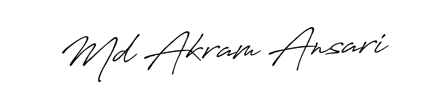 Also we have Md Akram Ansari name is the best signature style. Create professional handwritten signature collection using Antro_Vectra_Bolder autograph style. Md Akram Ansari signature style 7 images and pictures png