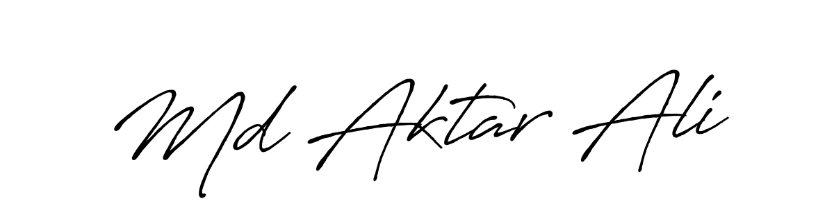 Make a beautiful signature design for name Md Aktar Ali. Use this online signature maker to create a handwritten signature for free. Md Aktar Ali signature style 7 images and pictures png