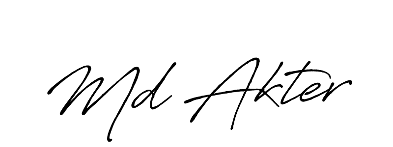 The best way (Antro_Vectra_Bolder) to make a short signature is to pick only two or three words in your name. The name Md Akter include a total of six letters. For converting this name. Md Akter signature style 7 images and pictures png