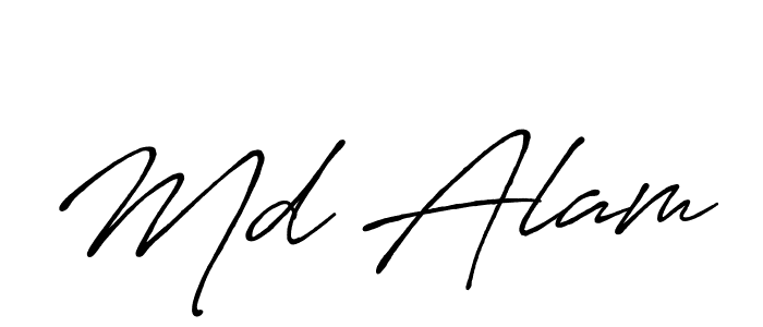 Md Alam stylish signature style. Best Handwritten Sign (Antro_Vectra_Bolder) for my name. Handwritten Signature Collection Ideas for my name Md Alam. Md Alam signature style 7 images and pictures png