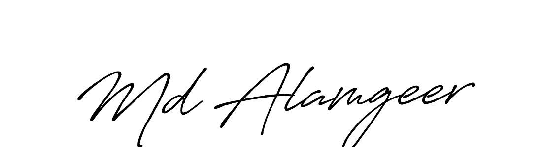 Make a beautiful signature design for name Md Alamgeer. With this signature (Antro_Vectra_Bolder) style, you can create a handwritten signature for free. Md Alamgeer signature style 7 images and pictures png