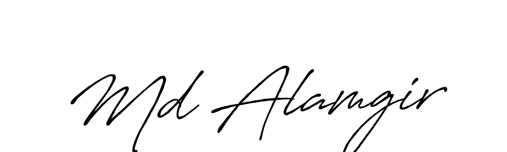 Make a short Md Alamgir signature style. Manage your documents anywhere anytime using Antro_Vectra_Bolder. Create and add eSignatures, submit forms, share and send files easily. Md Alamgir signature style 7 images and pictures png