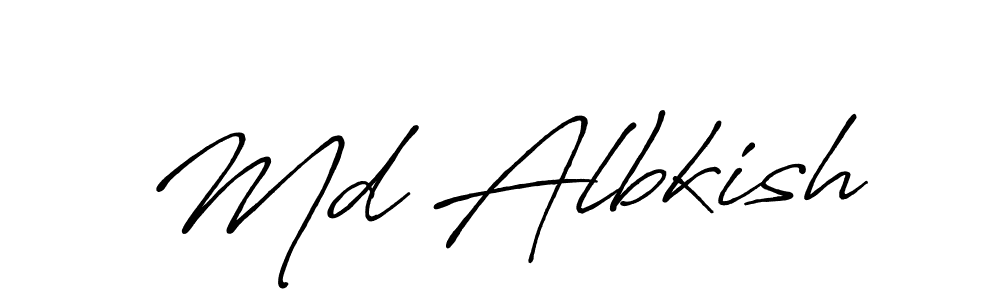 Antro_Vectra_Bolder is a professional signature style that is perfect for those who want to add a touch of class to their signature. It is also a great choice for those who want to make their signature more unique. Get Md Albkish name to fancy signature for free. Md Albkish signature style 7 images and pictures png