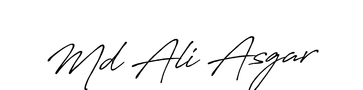 How to make Md Ali Asgar signature? Antro_Vectra_Bolder is a professional autograph style. Create handwritten signature for Md Ali Asgar name. Md Ali Asgar signature style 7 images and pictures png