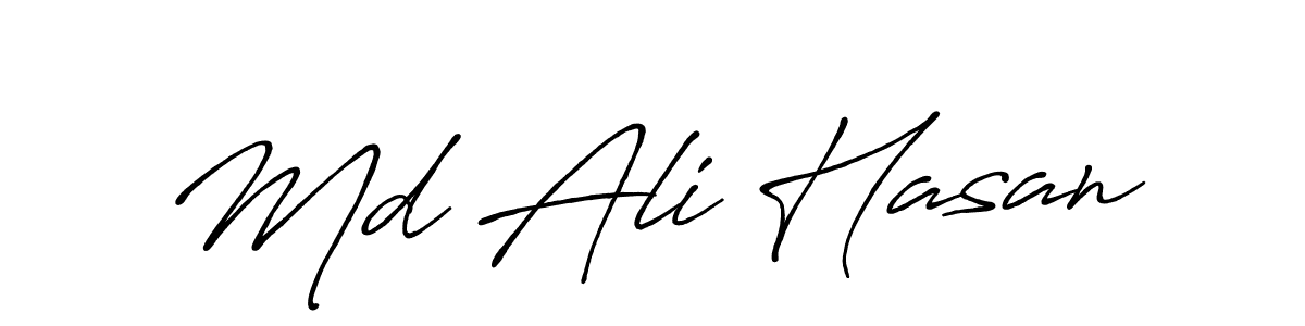 Create a beautiful signature design for name Md Ali Hasan. With this signature (Antro_Vectra_Bolder) fonts, you can make a handwritten signature for free. Md Ali Hasan signature style 7 images and pictures png