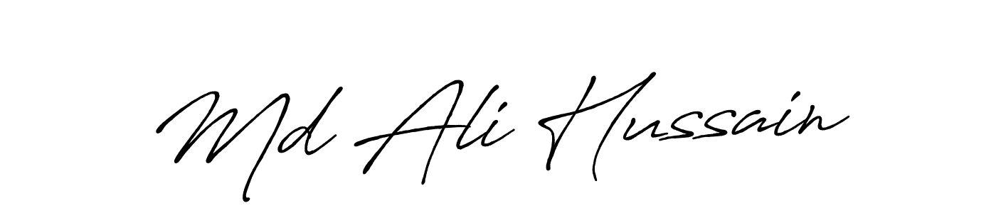 Use a signature maker to create a handwritten signature online. With this signature software, you can design (Antro_Vectra_Bolder) your own signature for name Md Ali Hussain. Md Ali Hussain signature style 7 images and pictures png