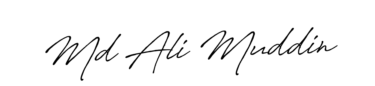 Make a beautiful signature design for name Md Ali Muddin. With this signature (Antro_Vectra_Bolder) style, you can create a handwritten signature for free. Md Ali Muddin signature style 7 images and pictures png