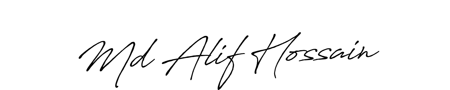 Also we have Md Alif Hossain name is the best signature style. Create professional handwritten signature collection using Antro_Vectra_Bolder autograph style. Md Alif Hossain signature style 7 images and pictures png