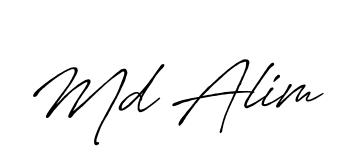 Md Alim stylish signature style. Best Handwritten Sign (Antro_Vectra_Bolder) for my name. Handwritten Signature Collection Ideas for my name Md Alim. Md Alim signature style 7 images and pictures png