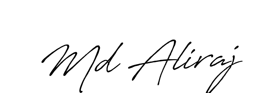 Create a beautiful signature design for name Md Aliraj. With this signature (Antro_Vectra_Bolder) fonts, you can make a handwritten signature for free. Md Aliraj signature style 7 images and pictures png