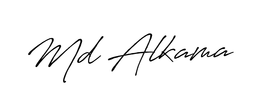 Make a beautiful signature design for name Md Alkama. With this signature (Antro_Vectra_Bolder) style, you can create a handwritten signature for free. Md Alkama signature style 7 images and pictures png