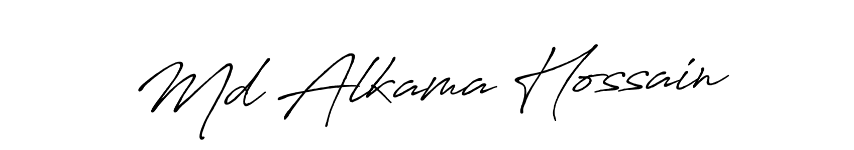 Design your own signature with our free online signature maker. With this signature software, you can create a handwritten (Antro_Vectra_Bolder) signature for name Md Alkama Hossain. Md Alkama Hossain signature style 7 images and pictures png