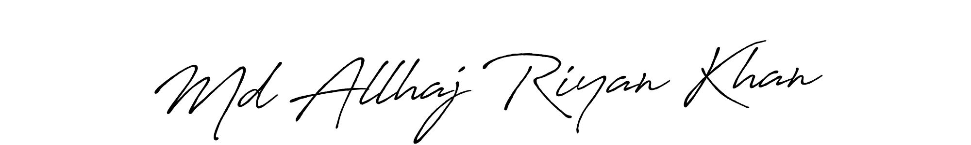 Md Allhaj Riyan Khan stylish signature style. Best Handwritten Sign (Antro_Vectra_Bolder) for my name. Handwritten Signature Collection Ideas for my name Md Allhaj Riyan Khan. Md Allhaj Riyan Khan signature style 7 images and pictures png