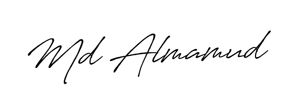 How to make Md Almamud name signature. Use Antro_Vectra_Bolder style for creating short signs online. This is the latest handwritten sign. Md Almamud signature style 7 images and pictures png