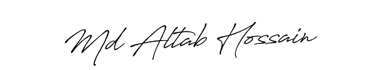 Design your own signature with our free online signature maker. With this signature software, you can create a handwritten (Antro_Vectra_Bolder) signature for name Md Altab Hossain. Md Altab Hossain signature style 7 images and pictures png