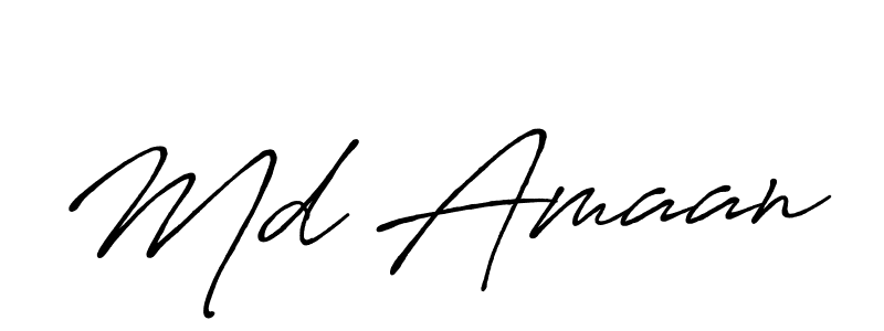 How to make Md Amaan name signature. Use Antro_Vectra_Bolder style for creating short signs online. This is the latest handwritten sign. Md Amaan signature style 7 images and pictures png