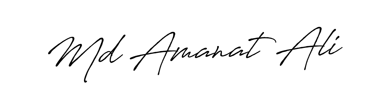 Make a beautiful signature design for name Md Amanat Ali. With this signature (Antro_Vectra_Bolder) style, you can create a handwritten signature for free. Md Amanat Ali signature style 7 images and pictures png