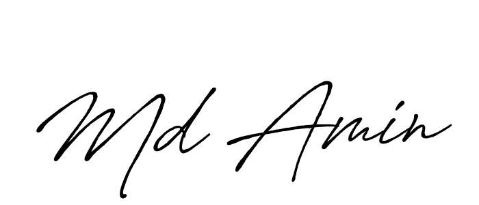 Make a beautiful signature design for name Md Amin. With this signature (Antro_Vectra_Bolder) style, you can create a handwritten signature for free. Md Amin signature style 7 images and pictures png