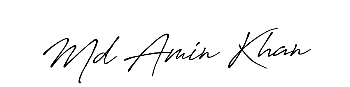 Also we have Md Amin Khan name is the best signature style. Create professional handwritten signature collection using Antro_Vectra_Bolder autograph style. Md Amin Khan signature style 7 images and pictures png