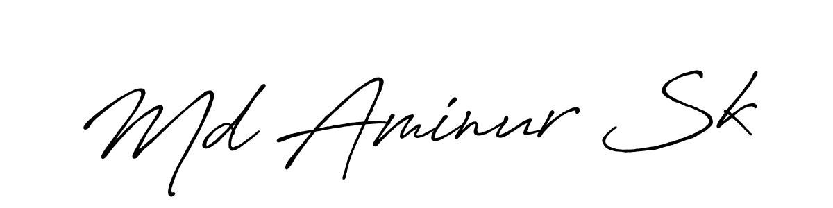 Also we have Md Aminur Sk name is the best signature style. Create professional handwritten signature collection using Antro_Vectra_Bolder autograph style. Md Aminur Sk signature style 7 images and pictures png