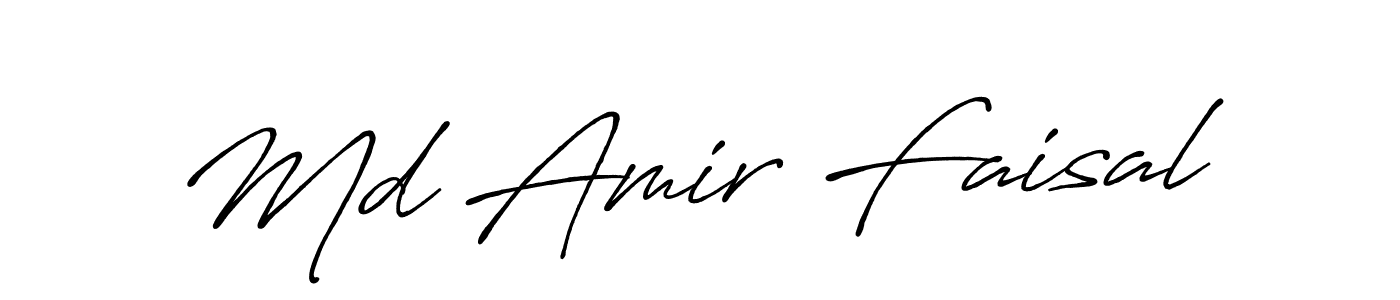 Use a signature maker to create a handwritten signature online. With this signature software, you can design (Antro_Vectra_Bolder) your own signature for name Md Amir Faisal. Md Amir Faisal signature style 7 images and pictures png