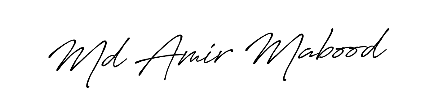 Use a signature maker to create a handwritten signature online. With this signature software, you can design (Antro_Vectra_Bolder) your own signature for name Md Amir Mabood. Md Amir Mabood signature style 7 images and pictures png