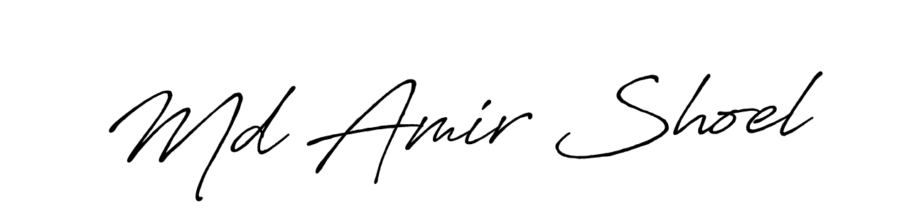 Also You can easily find your signature by using the search form. We will create Md Amir Shoel name handwritten signature images for you free of cost using Antro_Vectra_Bolder sign style. Md Amir Shoel signature style 7 images and pictures png