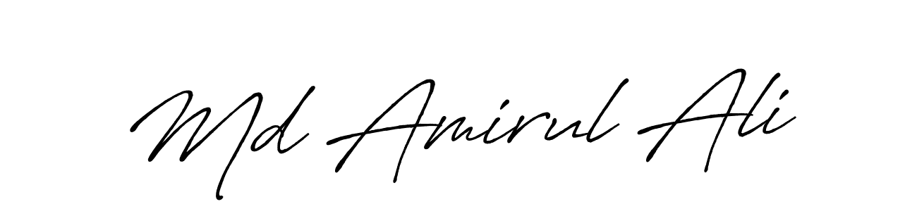 Md Amirul Ali stylish signature style. Best Handwritten Sign (Antro_Vectra_Bolder) for my name. Handwritten Signature Collection Ideas for my name Md Amirul Ali. Md Amirul Ali signature style 7 images and pictures png