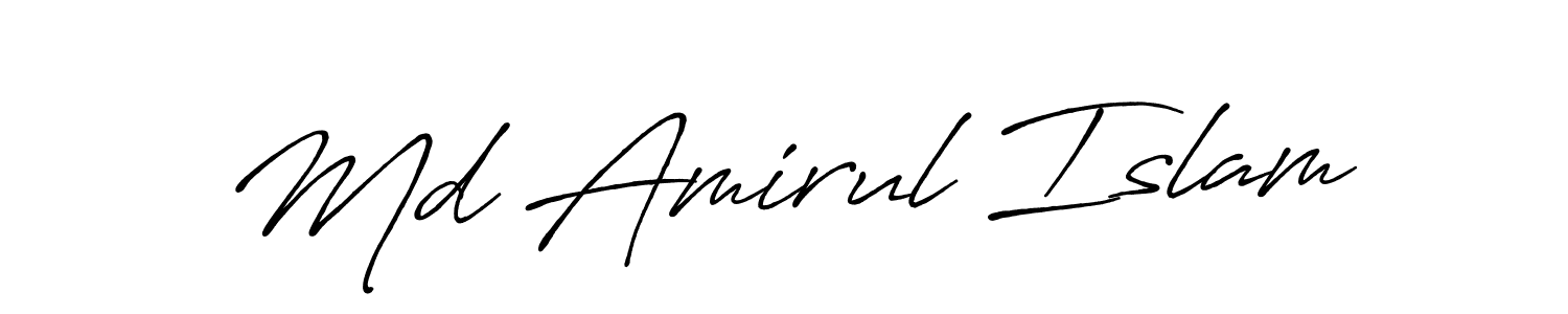 Antro_Vectra_Bolder is a professional signature style that is perfect for those who want to add a touch of class to their signature. It is also a great choice for those who want to make their signature more unique. Get Md Amirul Islam name to fancy signature for free. Md Amirul Islam signature style 7 images and pictures png