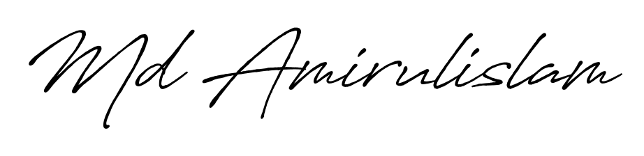 Use a signature maker to create a handwritten signature online. With this signature software, you can design (Antro_Vectra_Bolder) your own signature for name Md Amirulislam. Md Amirulislam signature style 7 images and pictures png