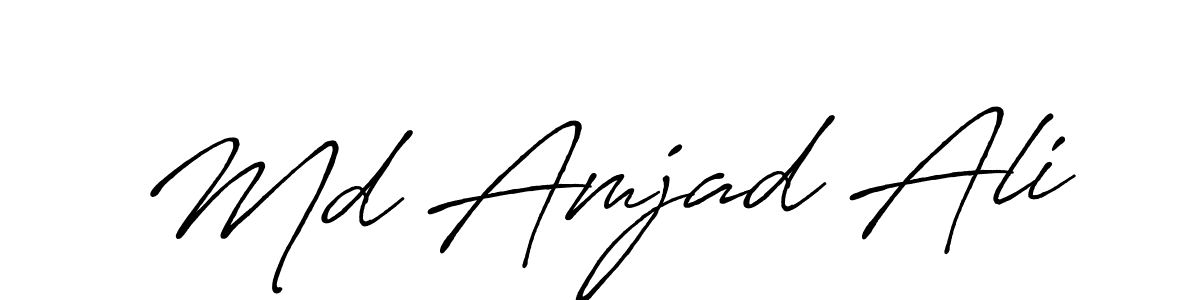 Create a beautiful signature design for name Md Amjad Ali. With this signature (Antro_Vectra_Bolder) fonts, you can make a handwritten signature for free. Md Amjad Ali signature style 7 images and pictures png