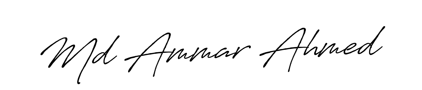 Also You can easily find your signature by using the search form. We will create Md Ammar Ahmed name handwritten signature images for you free of cost using Antro_Vectra_Bolder sign style. Md Ammar Ahmed signature style 7 images and pictures png